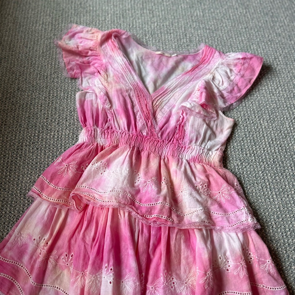 Miami Pink Tie-Dye Mini Dress